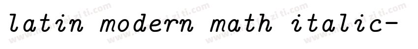 latin modern math italic字体转换